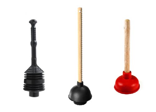 Three types of plungers