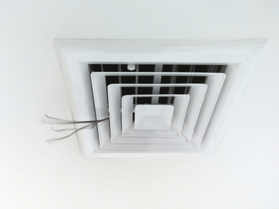 A vent blows clean air throughout a home.