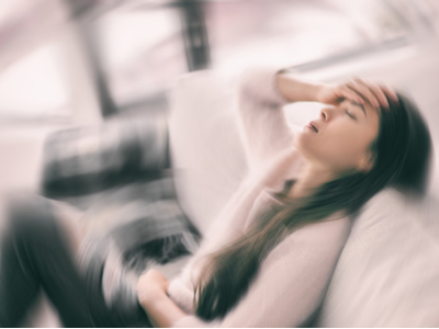 A woman becomes ill from carbon monoxide poisoning.
