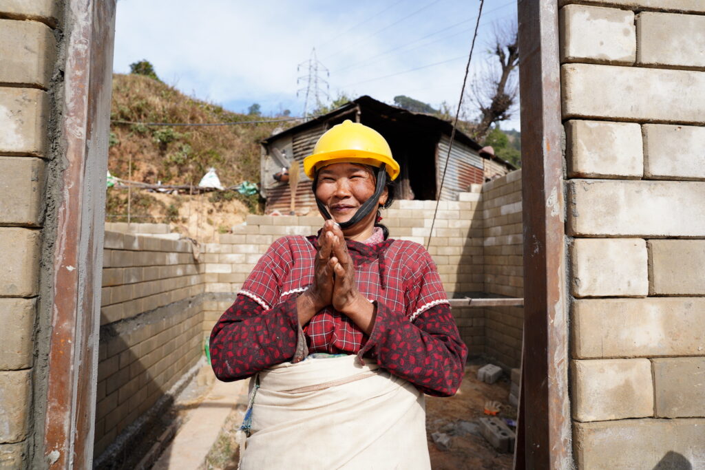 woman working outside