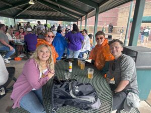 Applewood employees at a sports game.