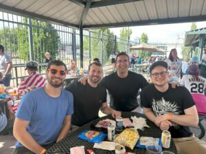 Applewood employees at a sports game.