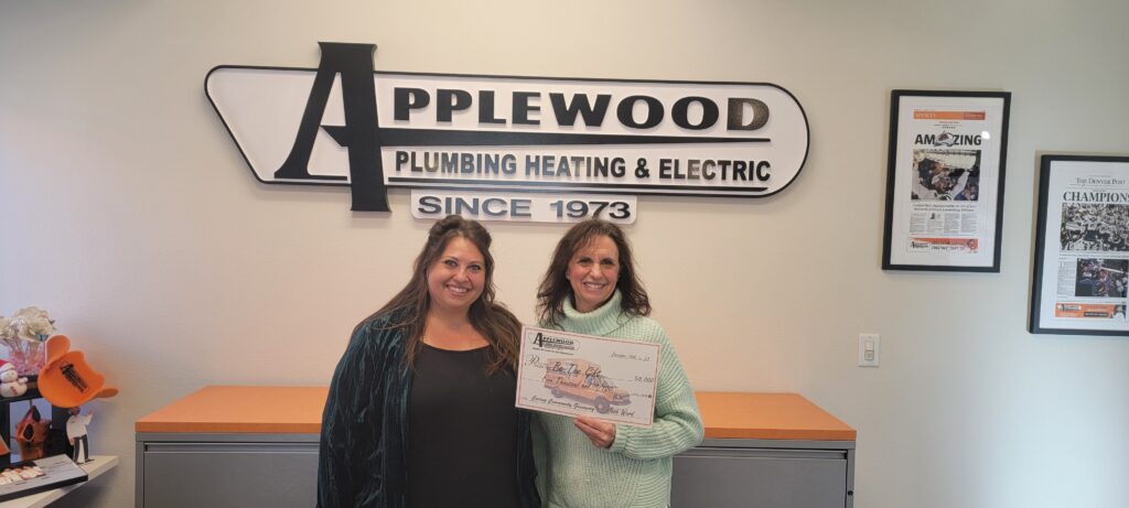 Applewood plumbing's caring community giveaway.