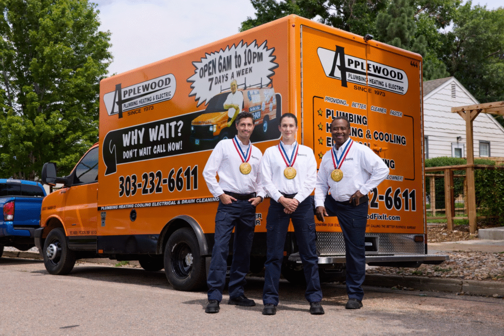 Applewood team with gold medals